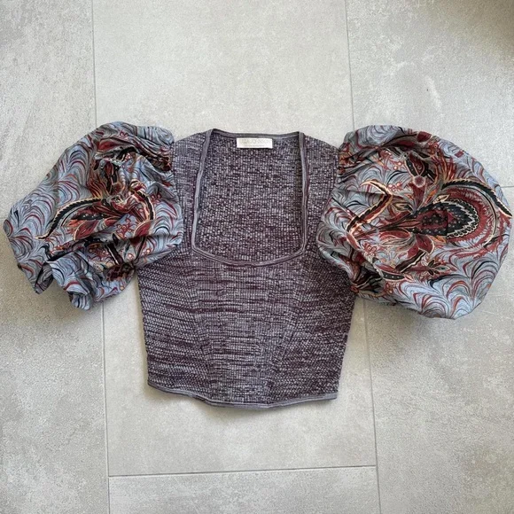 Ulla Johnson Iva puff sleeve crop Top - Picture 4 of 8